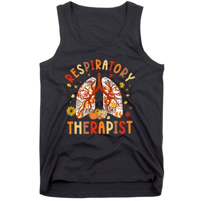 Respiratory Therapist Fall Lung Thanksgiving Pulmonologist Tank Top