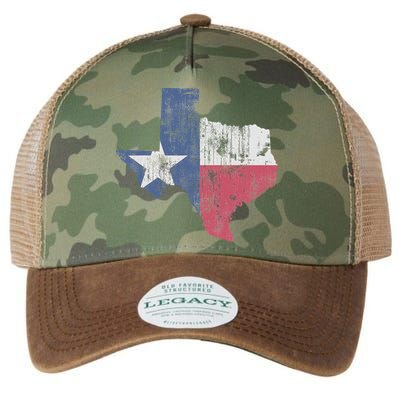 Retro Texas Flag Map Legacy Tie Dye Trucker Hat