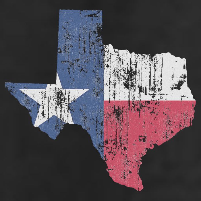 Retro Texas Flag Map Garment-Dyed Fleece Hoodie