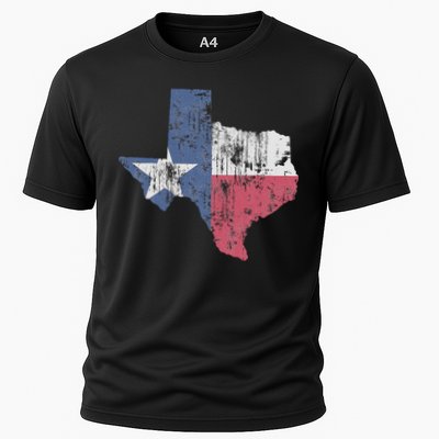 Retro Texas Flag Map Performance Shirt