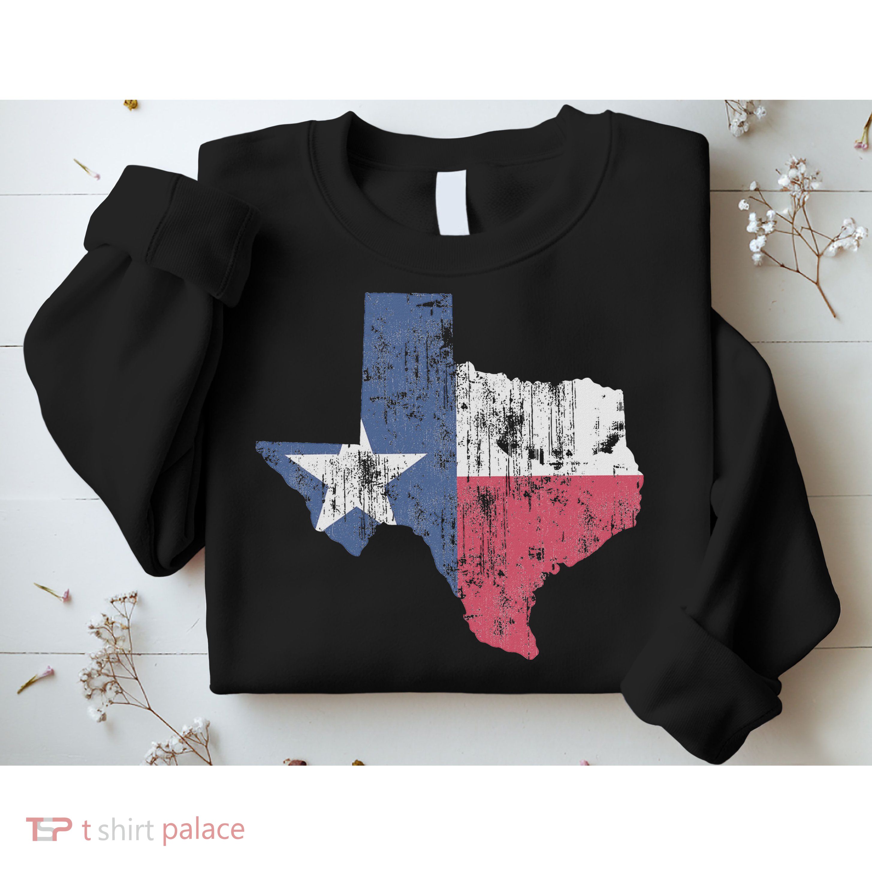 Retro Texas Flag Map Sweatshirt