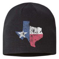 Retro Texas Flag Map Sustainable Beanie
