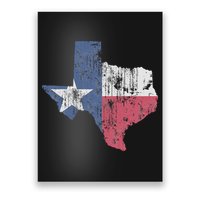 Retro Texas Flag Map Poster