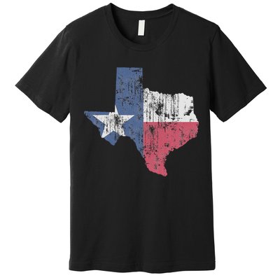 Retro Texas Flag Map Premium T-Shirt