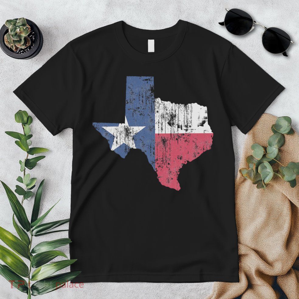 Retro Texas Flag Map Premium T-Shirt