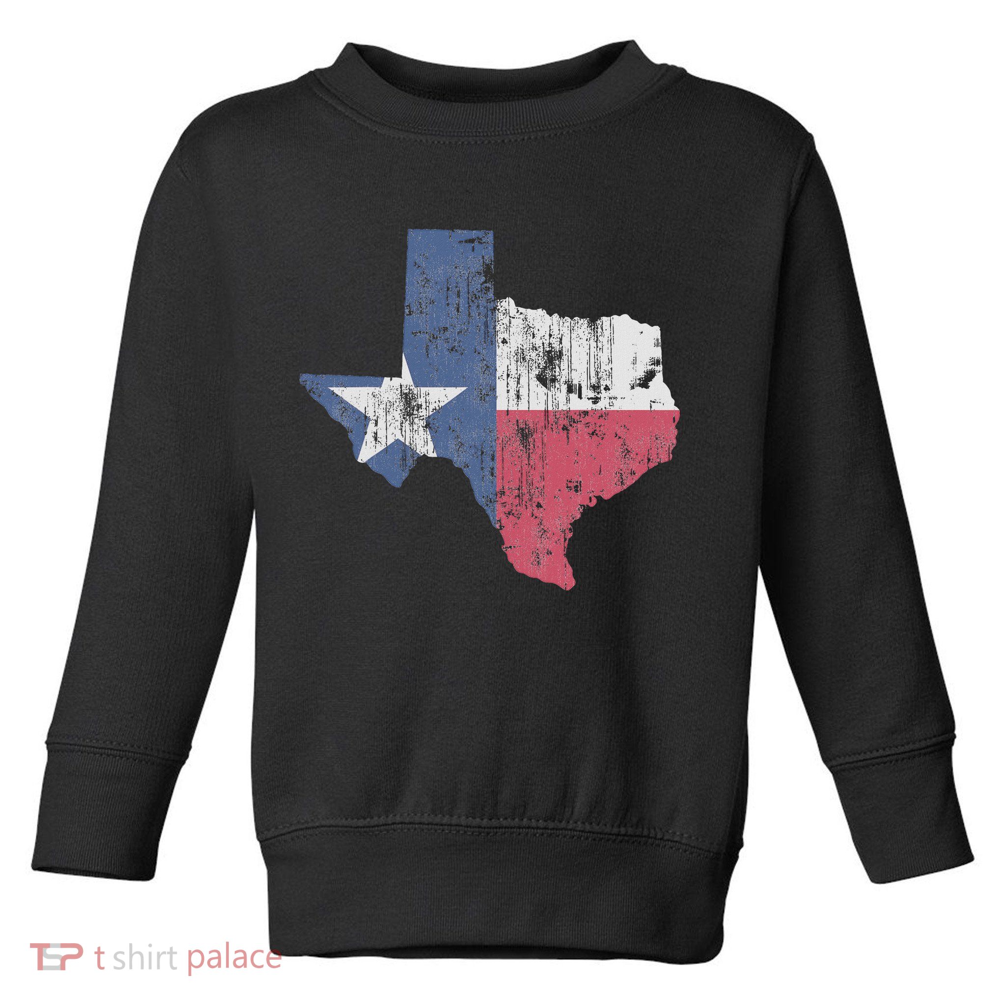 Retro Texas Flag Map Toddler Sweatshirt