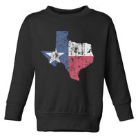 Retro Texas Flag Map Toddler Sweatshirt