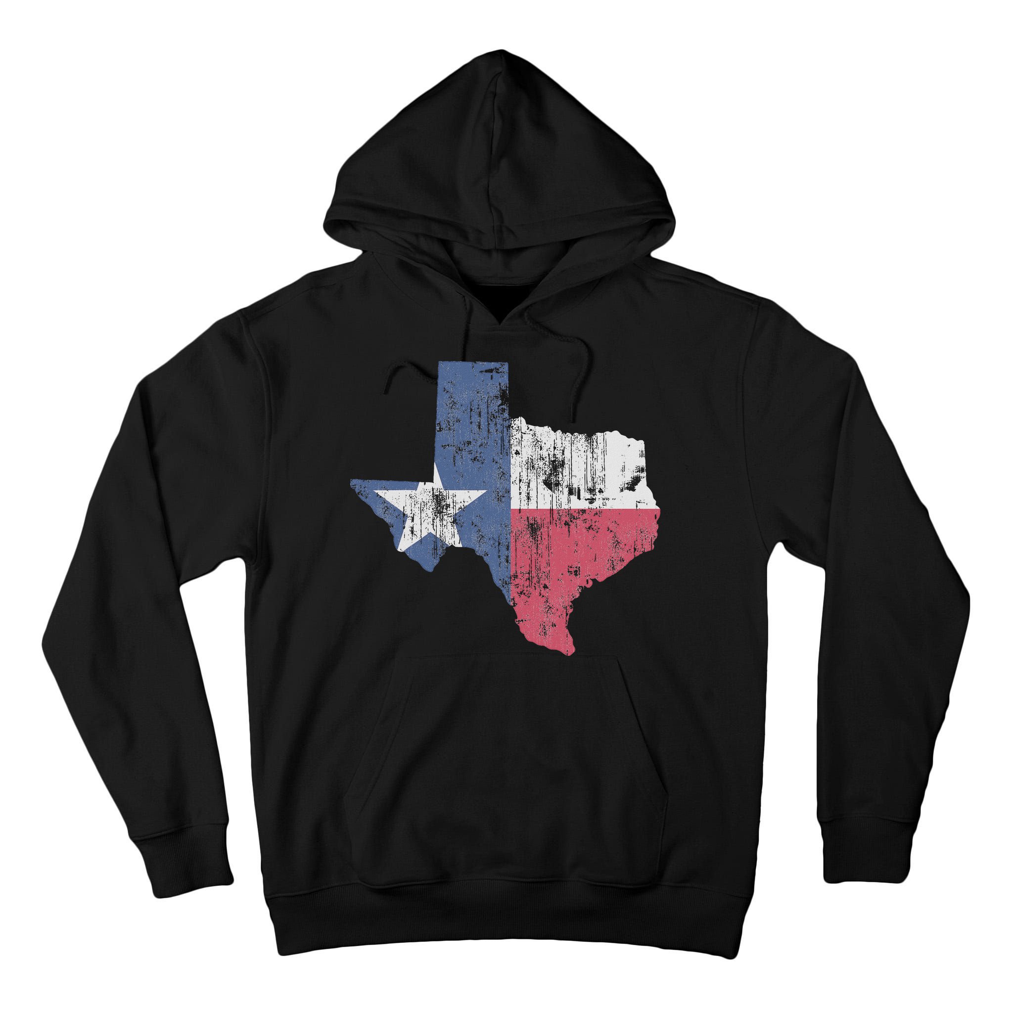 Retro Texas Flag Map Tall Hoodie