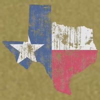 Retro Texas Flag Map Garment-Dyed Women's Muscle Tee