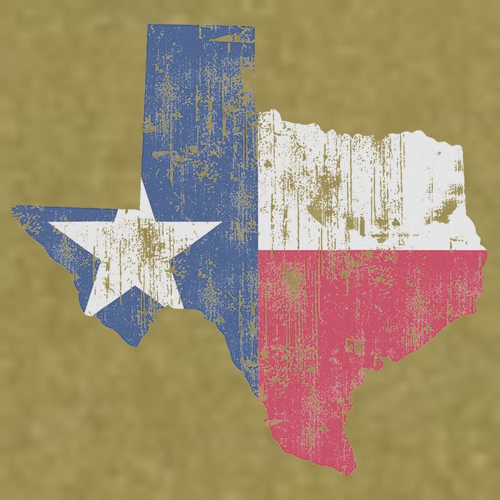 Retro Texas Flag Map Garment-Dyed Women's Muscle Tee