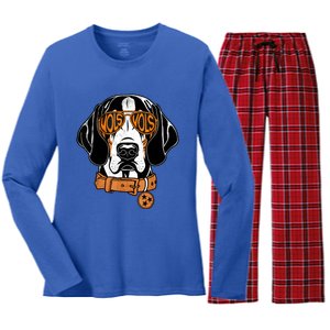 Retro Tennessee First Name Cute Apparel Name Dogs Animal Women's Long Sleeve Flannel Pajama Set 