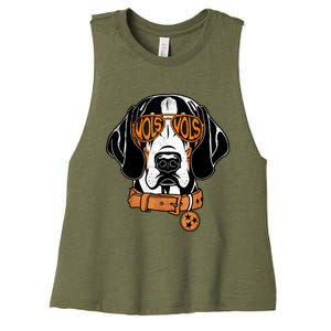 Retro Tennessee First Name Cute Apparel Name Dogs Animal Women's Racerback Cropped Tank