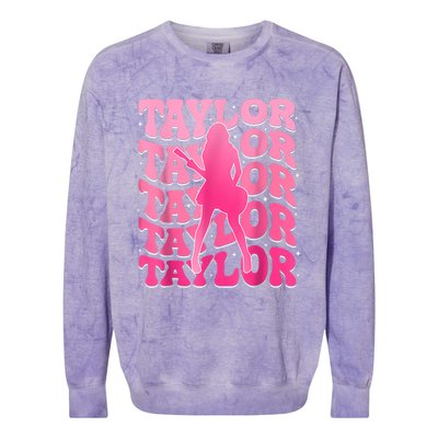 Retro Taylor First Name Personalized 80s Colorblast Crewneck Sweatshirt