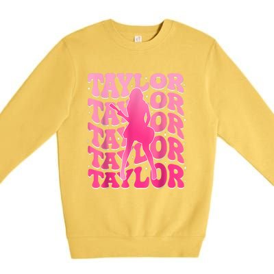 Retro Taylor First Name Personalized 80s Premium Crewneck Sweatshirt