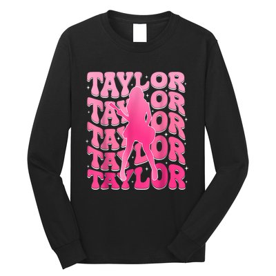 Retro Taylor First Name Personalized 80s Long Sleeve Shirt