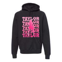 Retro Taylor First Name Personalized 80s Premium Hoodie