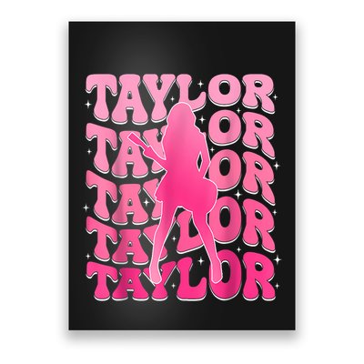 Retro Taylor First Name Personalized 80s Poster