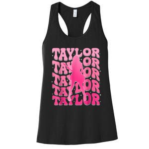 Retro Taylor First Name Personalized 80s Women's Racerback Tank