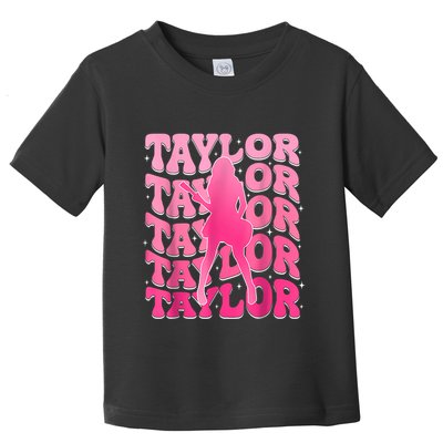 Retro Taylor First Name Personalized 80s Toddler T-Shirt