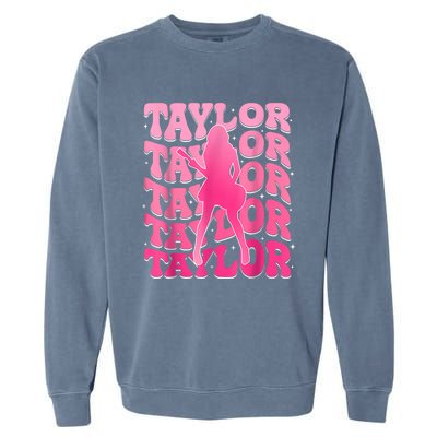 Retro Taylor First Name Personalized 80s Garment-Dyed Sweatshirt