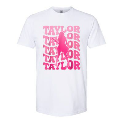 Retro Taylor First Name Personalized 80s Softstyle CVC T-Shirt