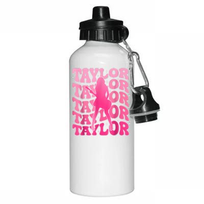 Retro Taylor First Name Personalized 80s Aluminum Water Bottle