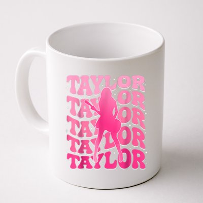 Retro Taylor First Name Personalized 80s Coffee Mug