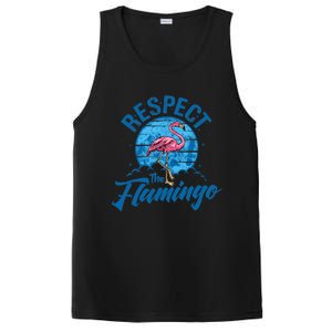 Respect The Flamingo, Funny Animal PosiCharge Competitor Tank