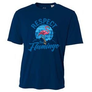 Respect The Flamingo, Funny Animal Cooling Performance Crew T-Shirt