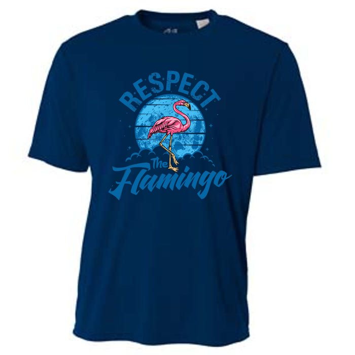 Respect The Flamingo, Funny Animal Cooling Performance Crew T-Shirt