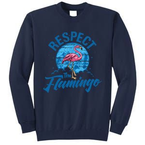 Respect The Flamingo, Funny Animal Tall Sweatshirt