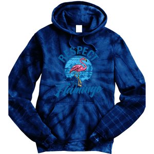 Respect The Flamingo, Funny Animal Tie Dye Hoodie