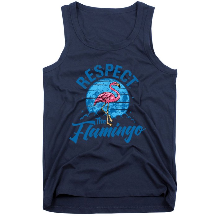 Respect The Flamingo, Funny Animal Tank Top