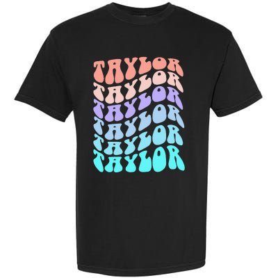 Retro TAYLOR First Name Birthday Garment-Dyed Heavyweight T-Shirt