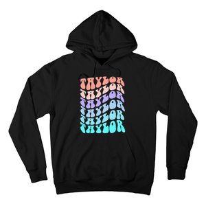 Retro TAYLOR First Name Birthday Hoodie