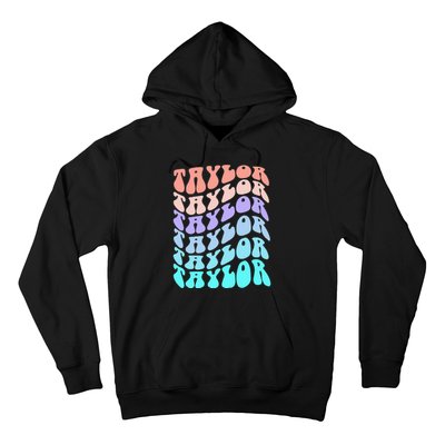 Retro TAYLOR First Name Birthday Hoodie