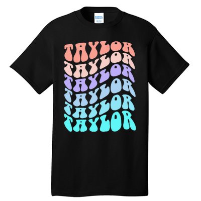 Retro TAYLOR First Name Birthday Tall T-Shirt