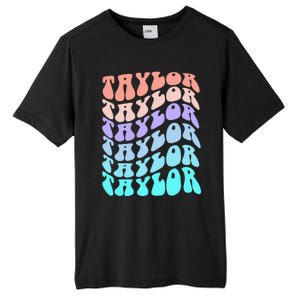 Retro TAYLOR First Name Birthday Tall Fusion ChromaSoft Performance T-Shirt