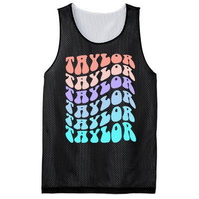 Retro TAYLOR First Name Birthday Mesh Reversible Basketball Jersey Tank