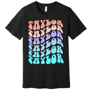 Retro TAYLOR First Name Birthday Premium T-Shirt