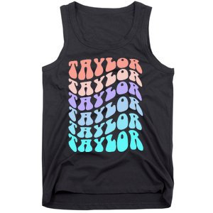 Retro TAYLOR First Name Birthday Tank Top