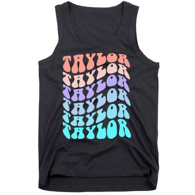 Retro TAYLOR First Name Birthday Tank Top