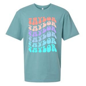 Retro TAYLOR First Name Birthday Sueded Cloud Jersey T-Shirt