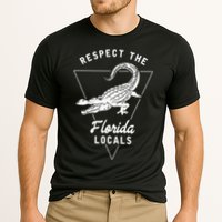 Respect The Florida Locals Alligator Funny Gator Cooling Performance Crew T-Shirt