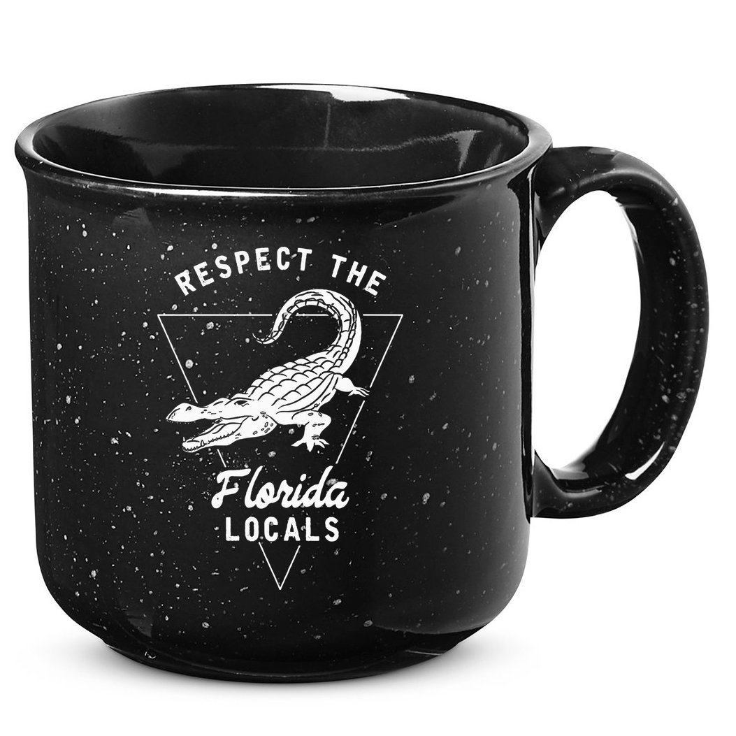 Respect The Florida Locals Alligator Funny Gator 15oz Campfire Ceramic Mug