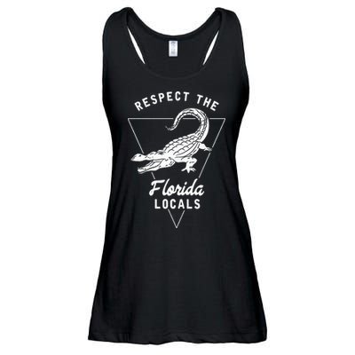 Respect The Florida Locals Alligator Funny Gator Ladies Essential Flowy Tank