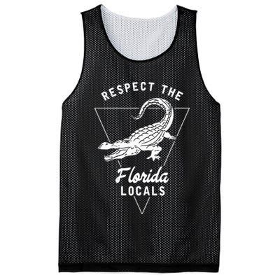 Respect The Florida Locals Alligator Funny Gator Mesh Reversible Basketball Jersey Tank