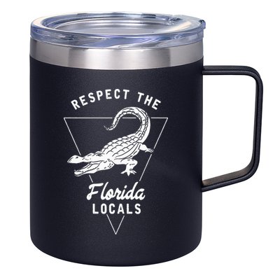 Respect The Florida Locals Alligator Funny Gator 12oz Stainless Steel Coffee Mug