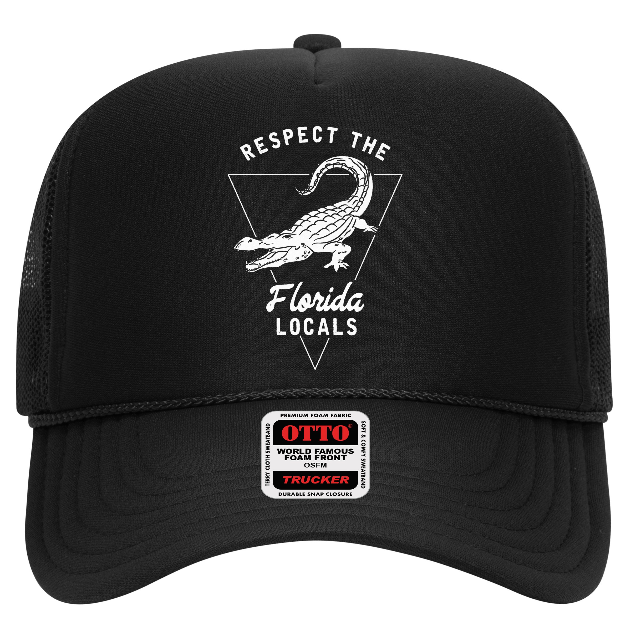 Respect The Florida Locals Alligator Funny Gator Hat