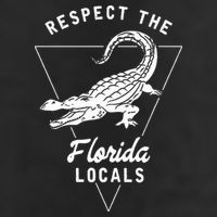 Respect The Florida Locals Alligator Funny Gator Golf Towel